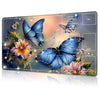for MTG Card Playmat with Zone Game Play Mat for MTG TCG 24 x 14 inches Non-Slip Play Mat for Commander Board RPG CCG Game TCG Other Card Games/Mouse Pad-Blue Butterfly