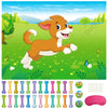 Morcheiong Pin The Tail On The Dog Birthday Party Game With 48Pcs Bones, Give The Puppy Dog A Bone Game For Kids Dog Birthday Party Supplies Decorations