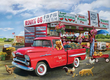EuroGraphics Apache Truck Model 6000-5337, Red Cardboard Puzzle, 1000 Pieces