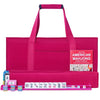 GUSTARIA American Mahjong Tile Set - 166 Premium White Tiles, Red Carrying Bag, 4 Color Racks, 10"x21"x5.1" - Complete Game Set