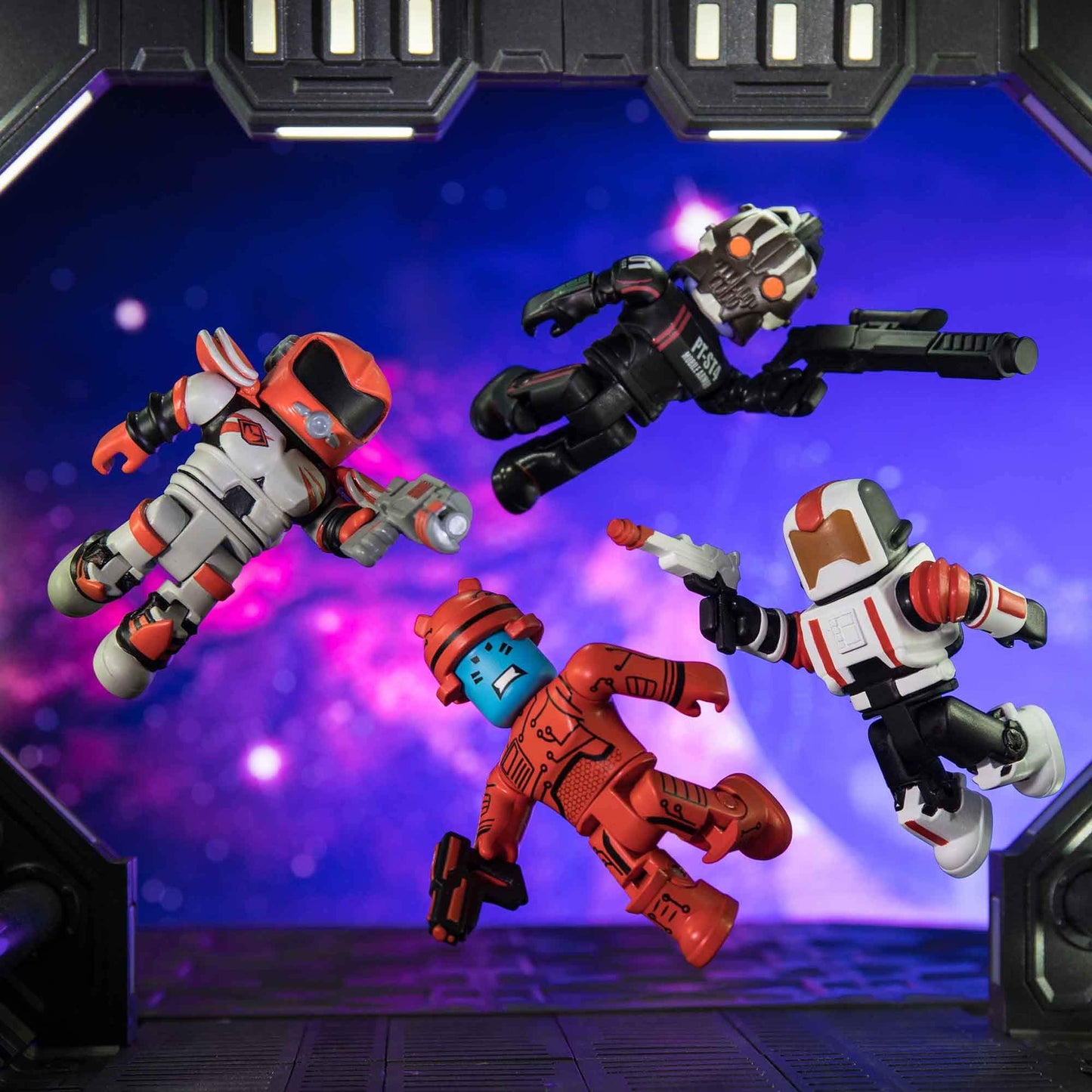 Roblox Action Collection Star Commandos Four Figure Pack - Medium Plastic Toys with Exclusive Virtual Item