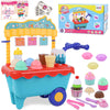 Gifts2U Ice Cream Cart Toys for Kids,45 Pcs Ice Cream Play Set,Pretend Play Store with Storage Trolley,Food Toys,Play Ice Cream