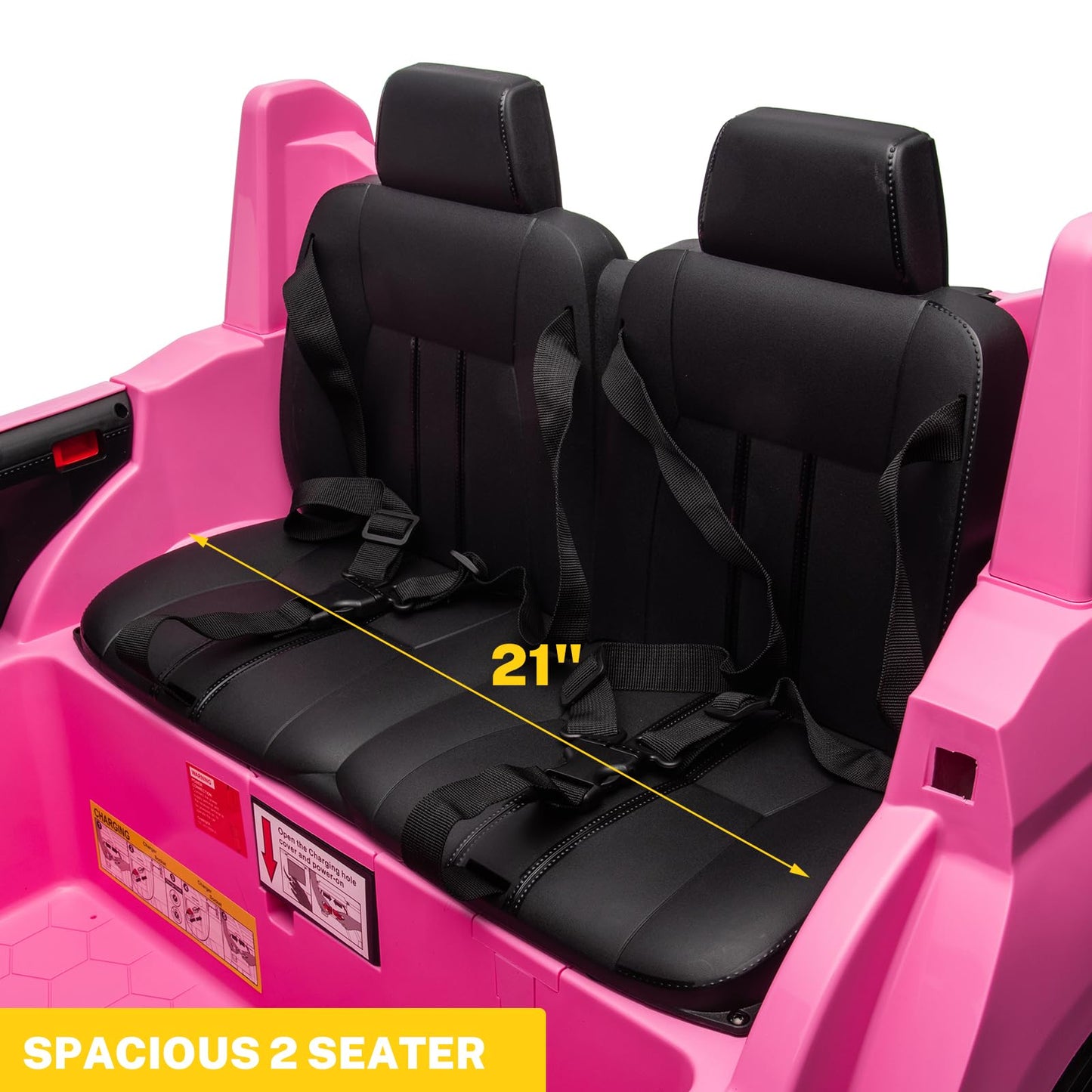 24V Ride On Toy For Big Kids With Remote Control,Licensed Chevrolet Silverado Electric Car For Kids,2 Seater,Faster 2.5-5 Mph,So
