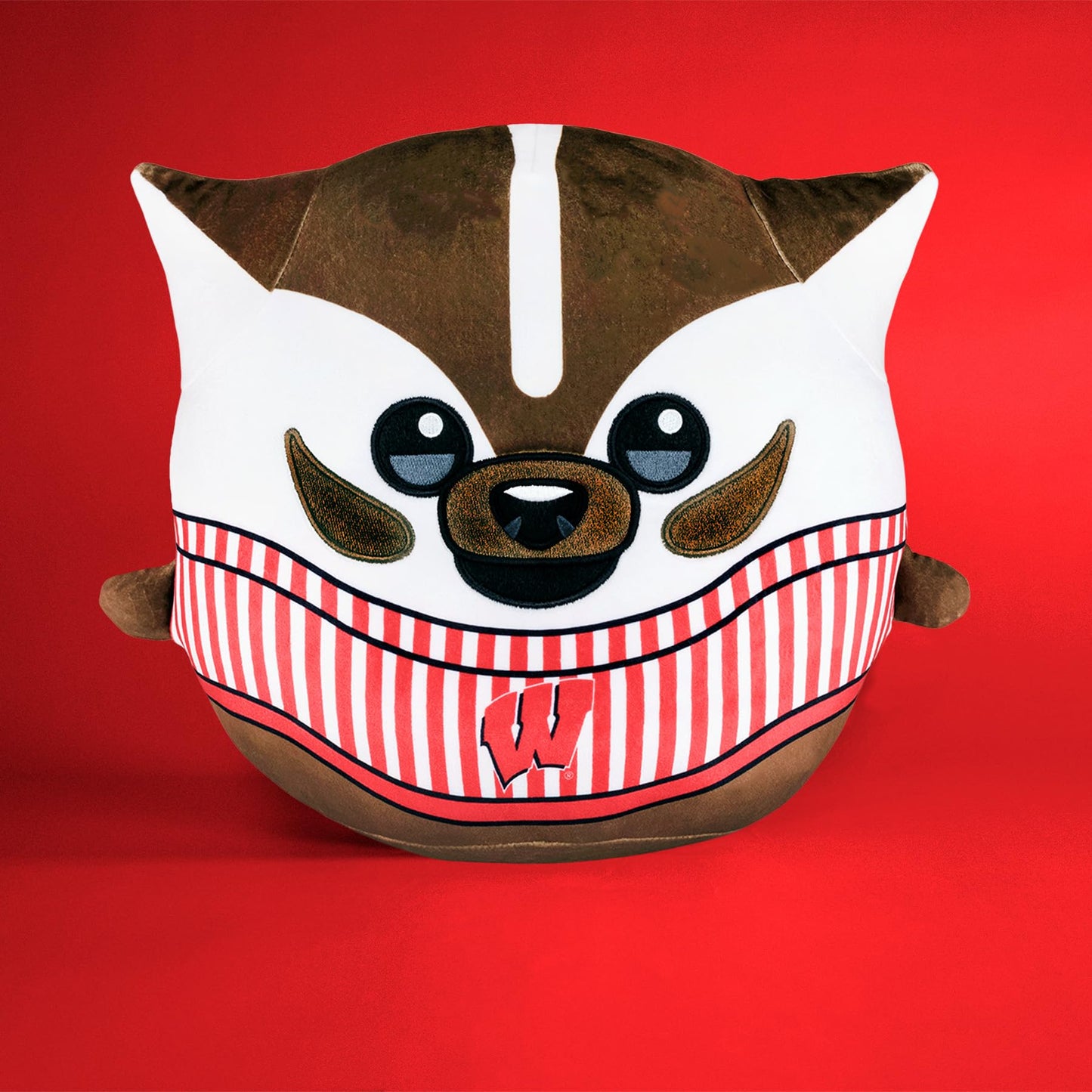 Sleep Squad Wisconsin Badgers Bucky Badger 12'' Mascot Kiri Cloud Plushie - Official Collegiate Plush