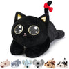 Meowtastic Black Cat Weighted Stuffed Animals - 22 Inch 4.5 Pounds Weighted Plush Kitten Stuffed Animal - Big Stuffed Cat Weighted Plush Pillow - Cute Plush Toys Gifts For Kids & Adults (22' 4.5 Lbs)