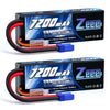 Zeee 2S Lipo Battery 7200mAh 7.4V 120C Hard Case RC Battery with EC5 Connector for RC Car Truck RC Vehicles Truggy Buggy Tank He