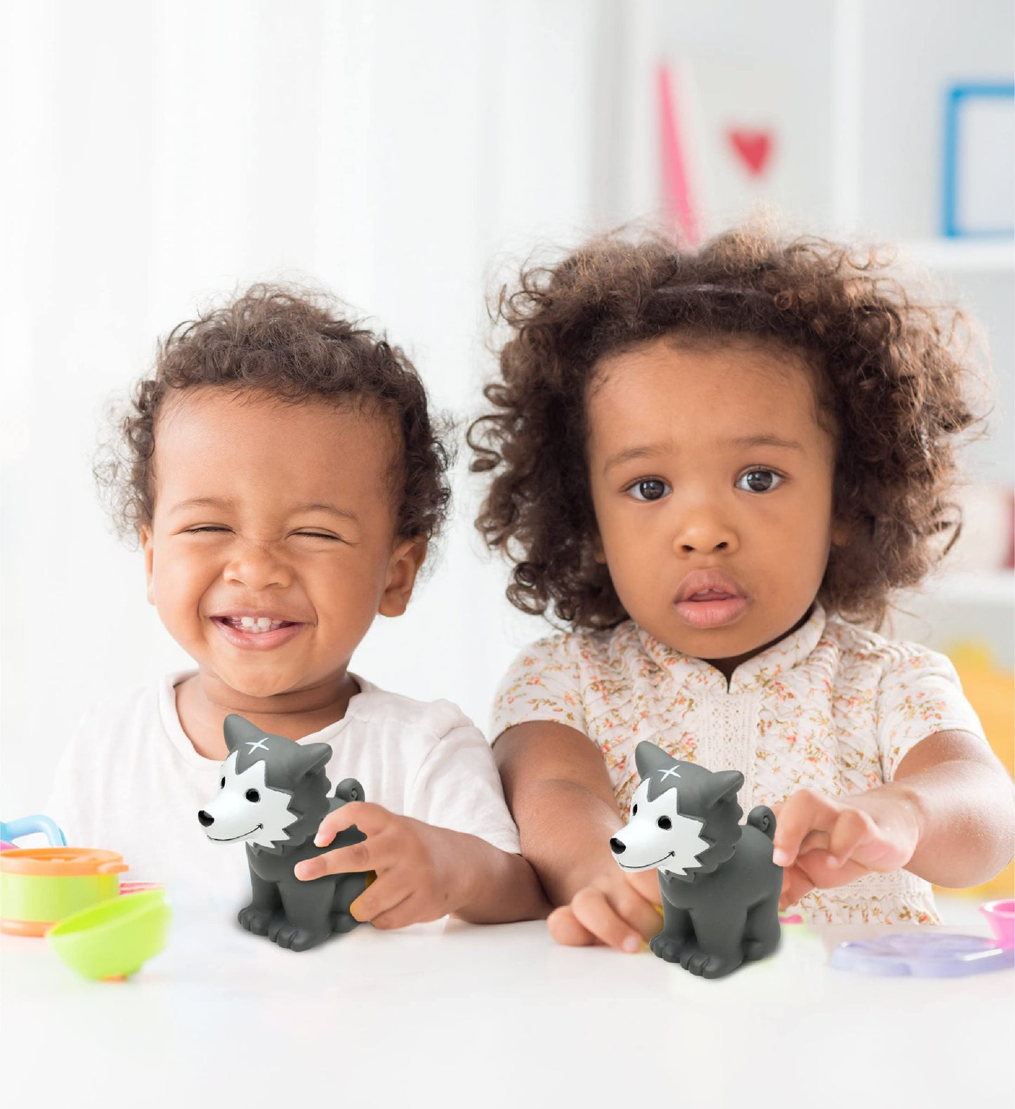 Dollibu Wolf Bath Buddy Squirter – Floating Wolf Rubber Bath Toy, Fun Water Squirting Bathtime Play For Toddlers, Cute And Soft Wild Life Animal Toy For The Bathtub, Beach, And Pool For Girls And Boys