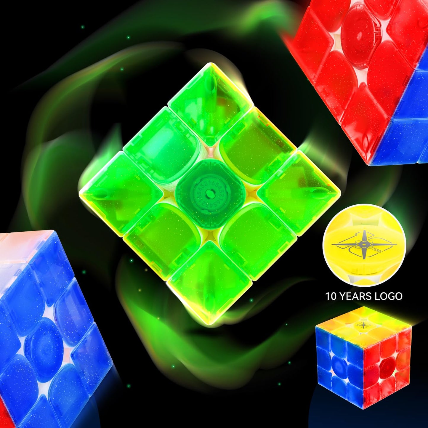 Gan 15 Maglev Speed Cube 3X3, Gan Magnetic Cube Perfectly Combines Weight, Magnet And Structure, 58.6G Ultra-Lightweight, Brain