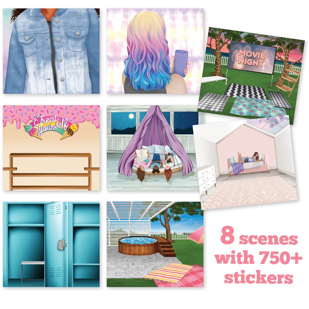 Craft-Tastic Sticker It Up! – Reusable Sticker Book For Kids – 750+ Repositionable Stickers Create Designs On 8 Scene Pages For Hours Of Mess-Free, Screen-Free Fun