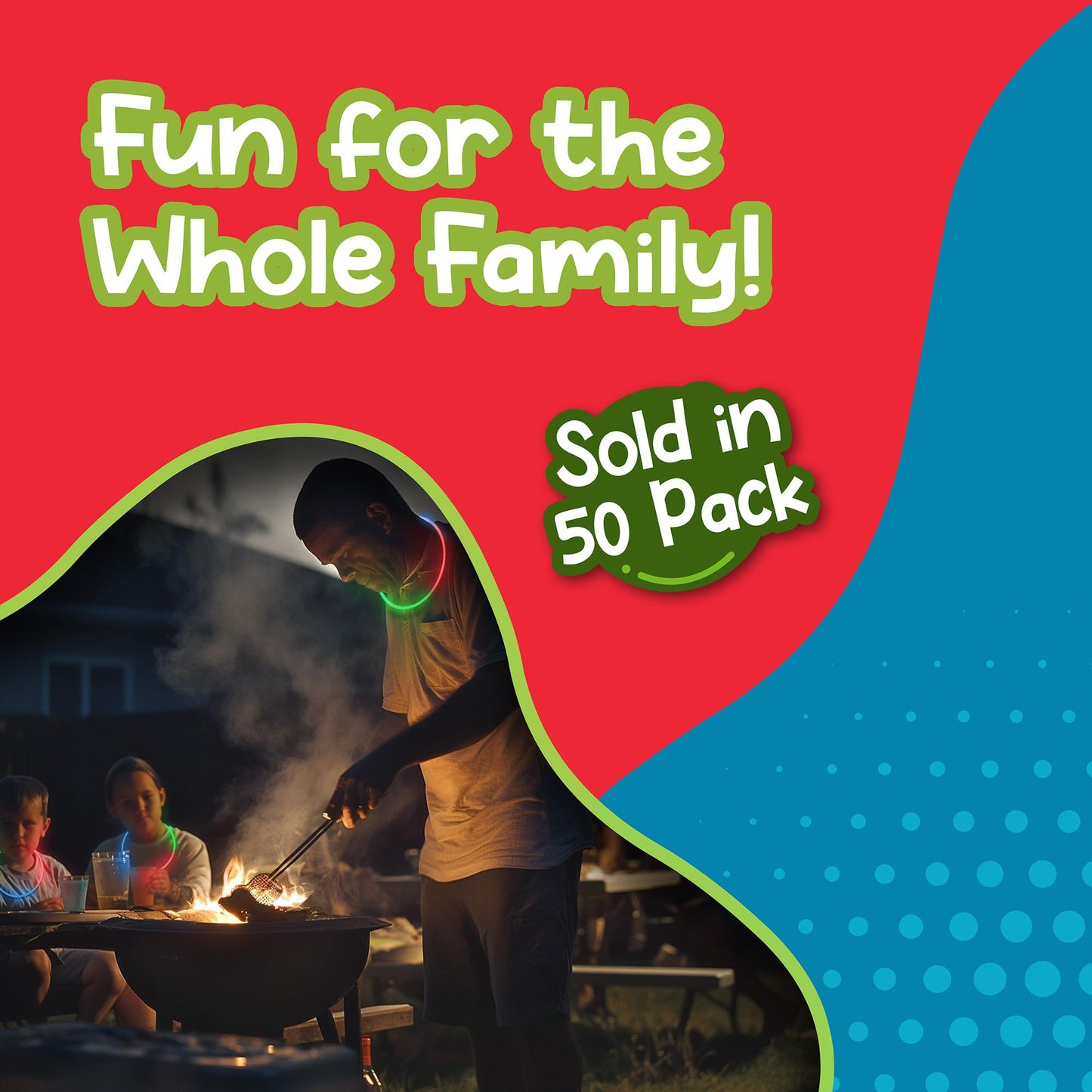 Windy City Novelties 50 Pack | 22'' Inch Glow Sticks Necklaces for Kids in Bulk Wholesale