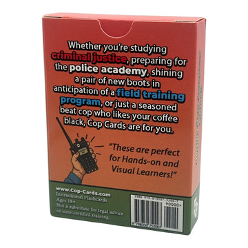 Cop Cards Premium Flashcards for Law Enforcement - 2.5"x3.5" Multi Cardboard Learning Aid
