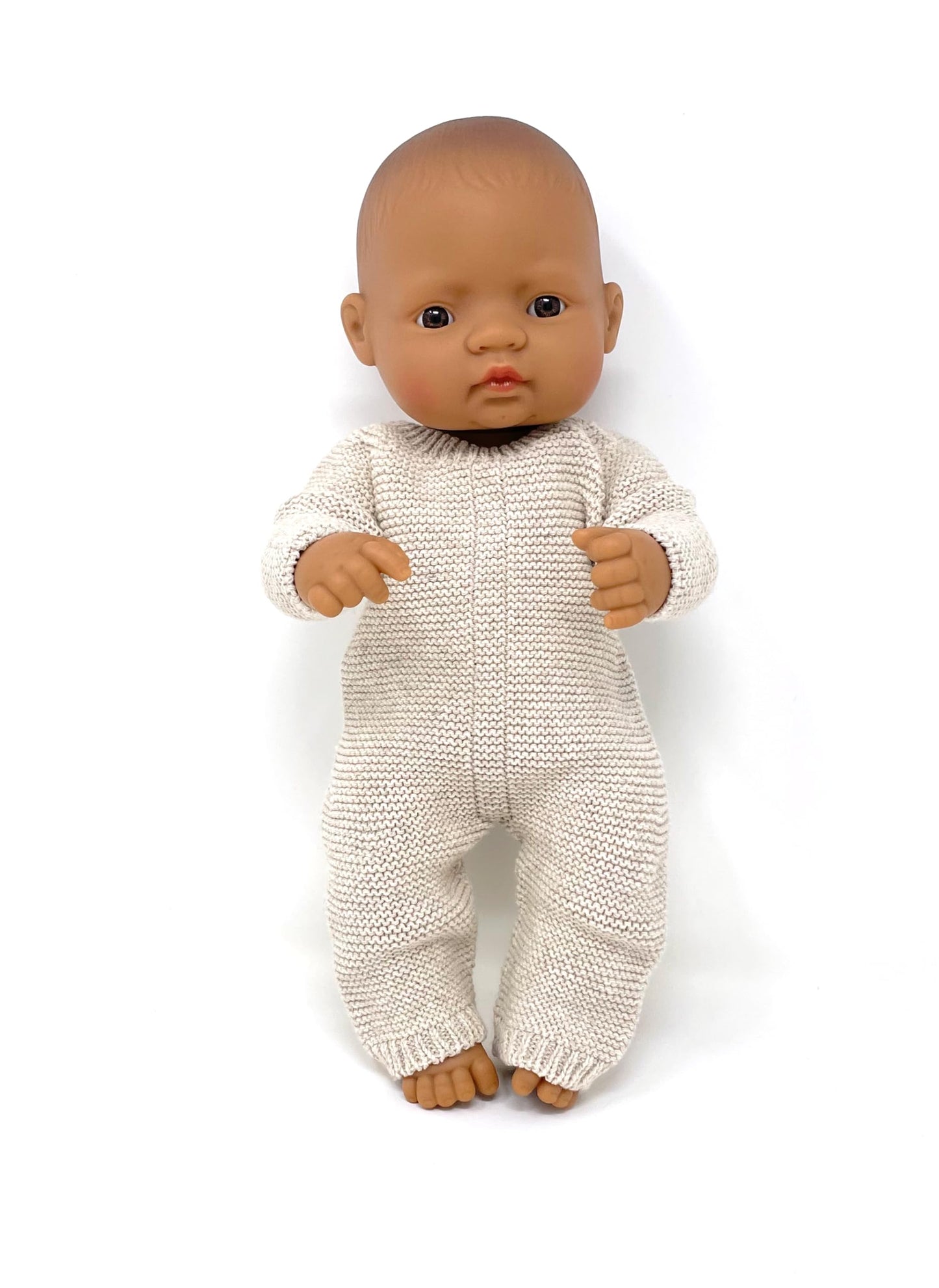 Miniland Clothes for Dolls 15'' Knitted Pajama Linen Color - ECO, Made in Spain, Quality, Role Play, Educational