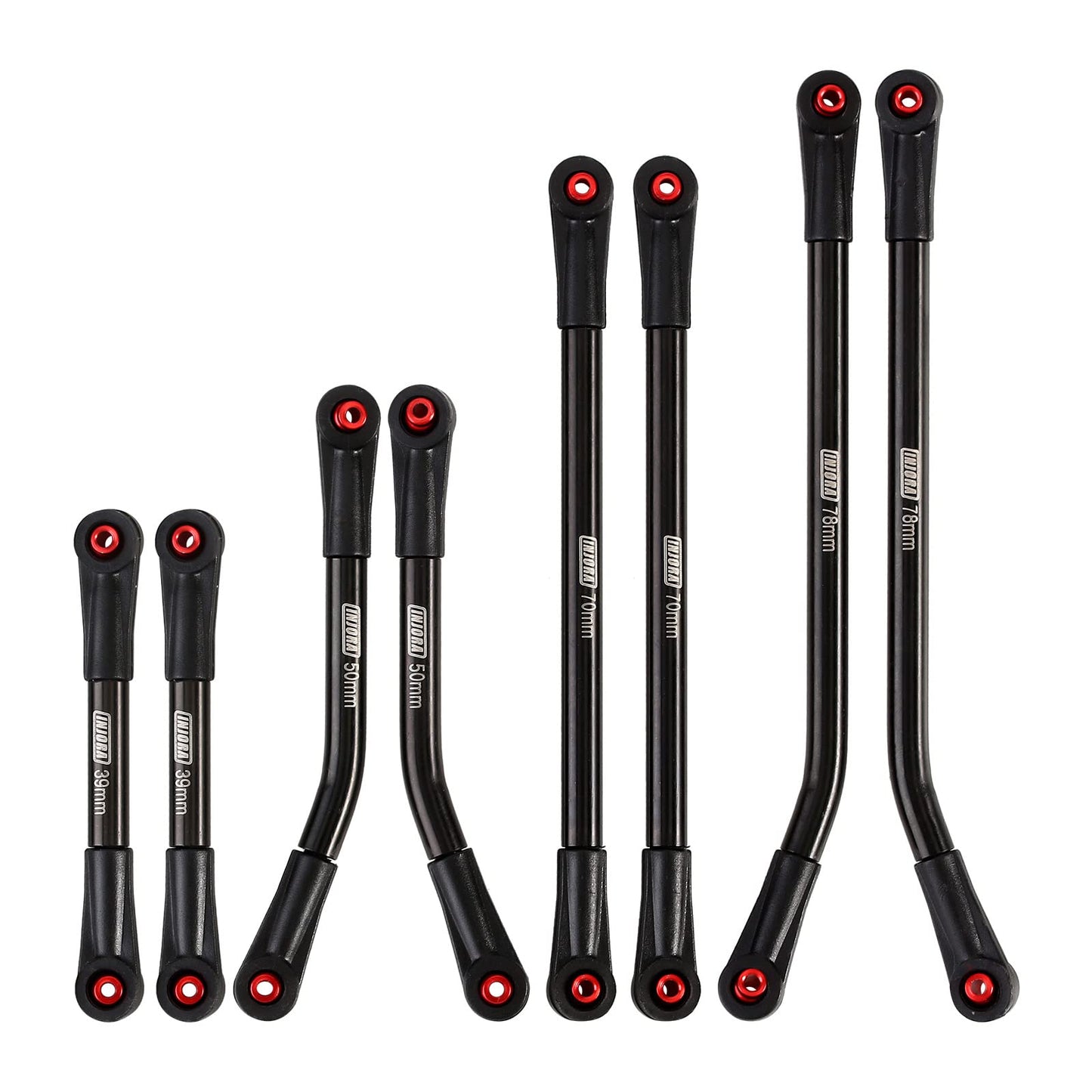 INJORA High Clearance 4 Links Set Stainless Steel linkage kit for Axial SCX24 Gladiator Dodge Power Wagon 1/24 RC Crawler Upgrad