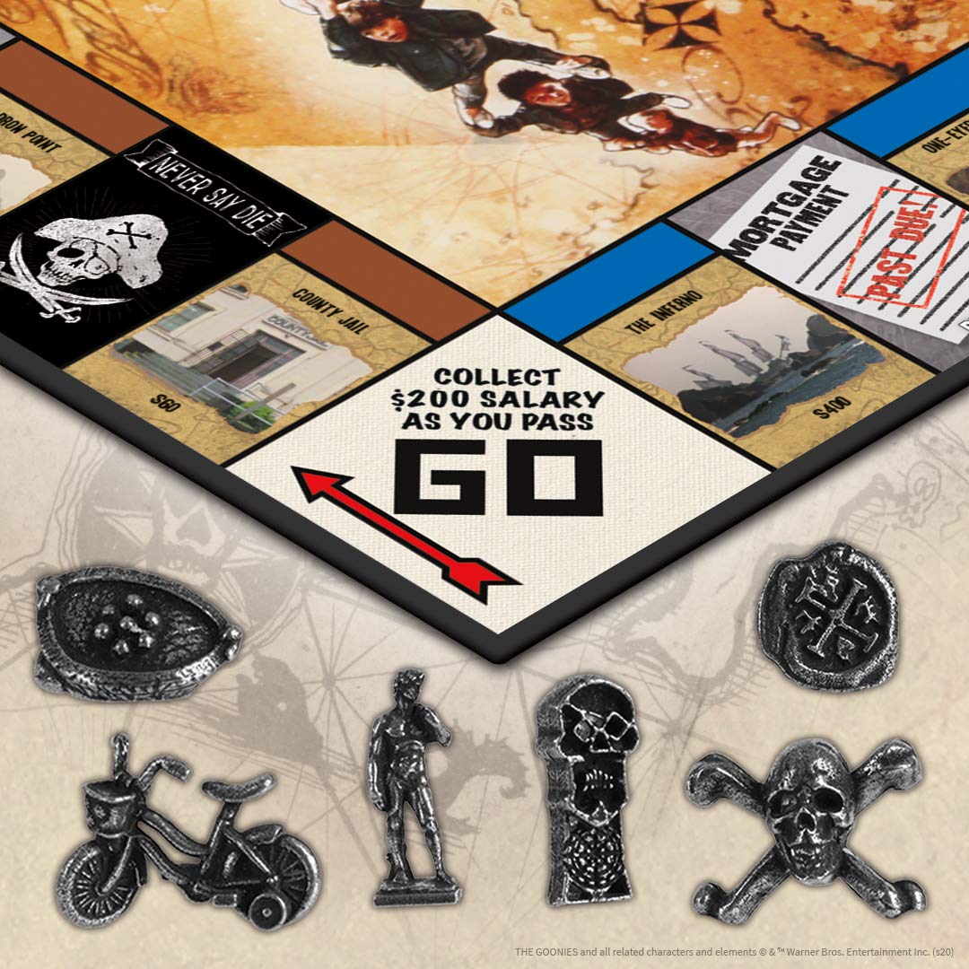 Monopoly The Goonies | Based On The 80S Adventure Classic Film | Collectible Monopoly Game Featuring Familiar Locations And Icon
