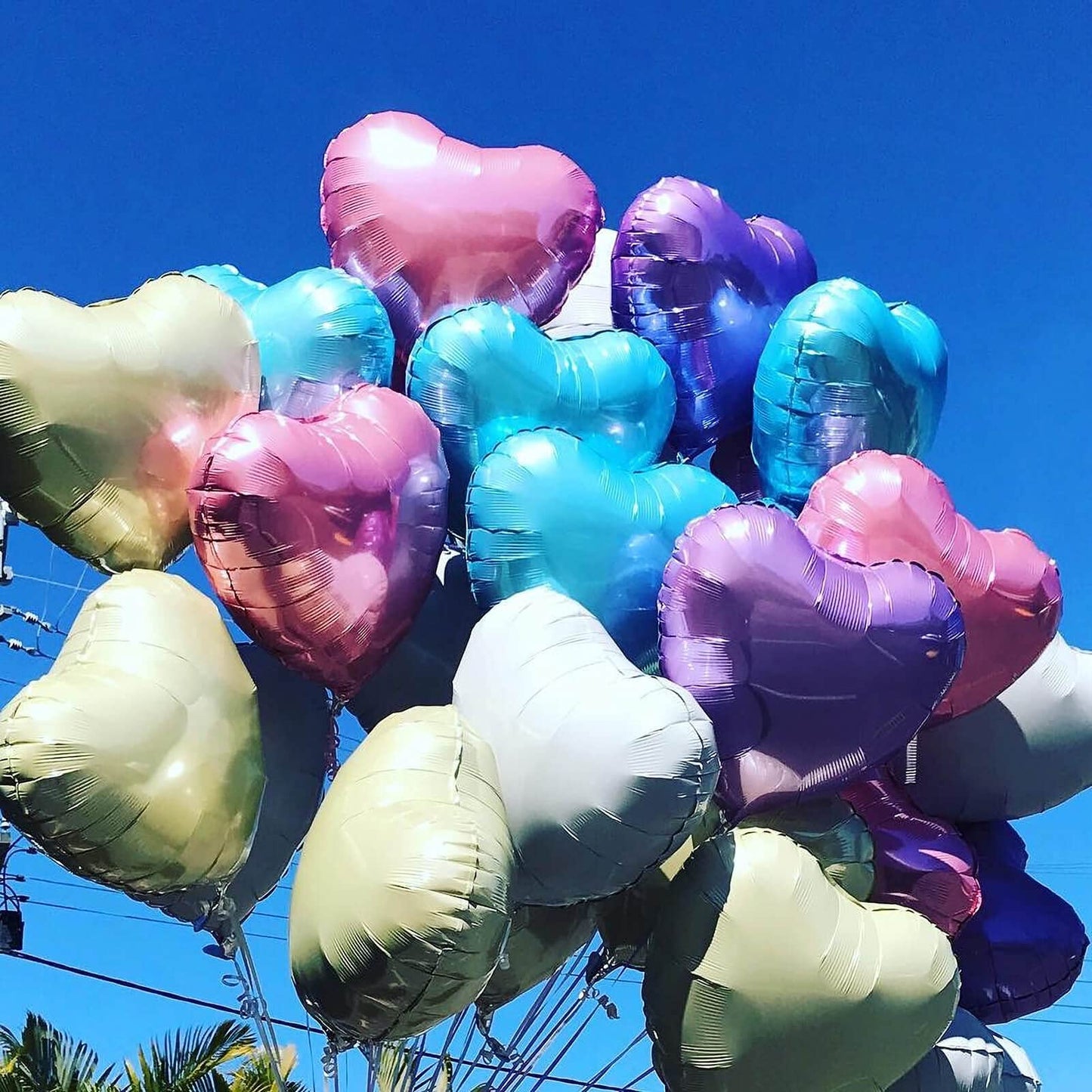 Pink Heart Shaped Balloons Pack Of 12,18 Inch Love Valentine Balloons Blue Heart Romantic Balloons For Valentines Day Propose Ma
