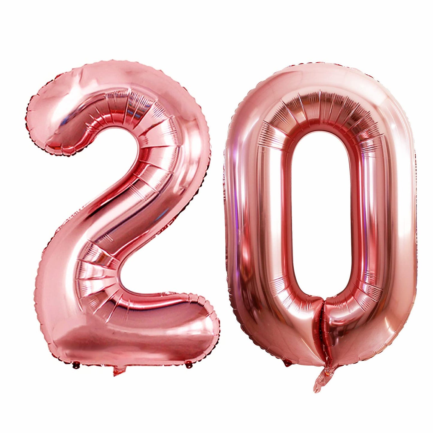 Goer Number 20 Balloons For 20Th Birthday Party Decorations,42 Inch Jumbo Foil Helium Balloons For 20Th Anniversary (Rose Gold)