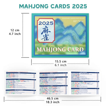 RBFSAH Mahjong Cards 2025 Large Print Set 4PCS American Majong Card Official