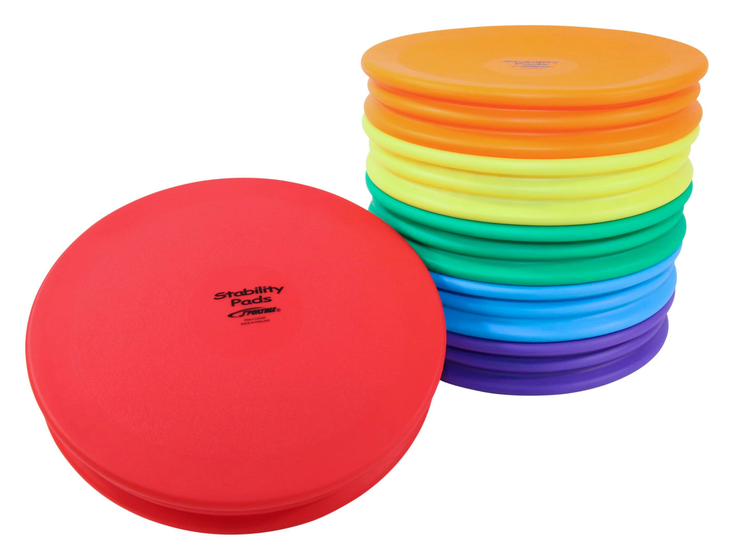 Sportime Multiple Use Stabilitypads - 12 3/4 Inch - Set Of 6 - 6 Colors