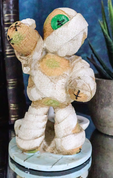 Ebros Day Of The Dead Pinheadz Monster With Voodoo Stitches Figurine Halloween Collectible Figurine Fantasy Mythical Beings Undead Apocalypse Horror Icon (Mummy The Pooh Potty Time)