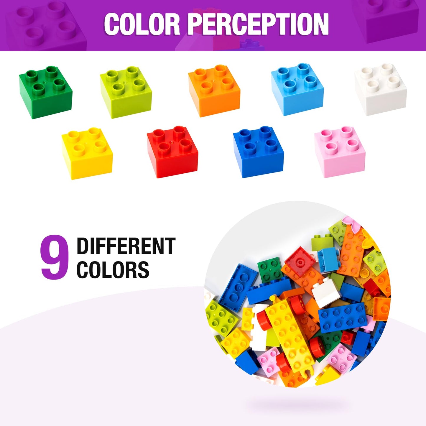 Mannidoo Large Building Blocks For Kids Toddlers, 161Pcs Big Building Bricks With 10''X10'' Large Baseplates - 100% Compatible W