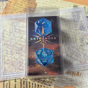 Roll Of Fate D20 Dice Set - All Natural 20 Or All Natural 1 - Perfect For D&D Players Seeking Epic Wins Or Failures (Blue)