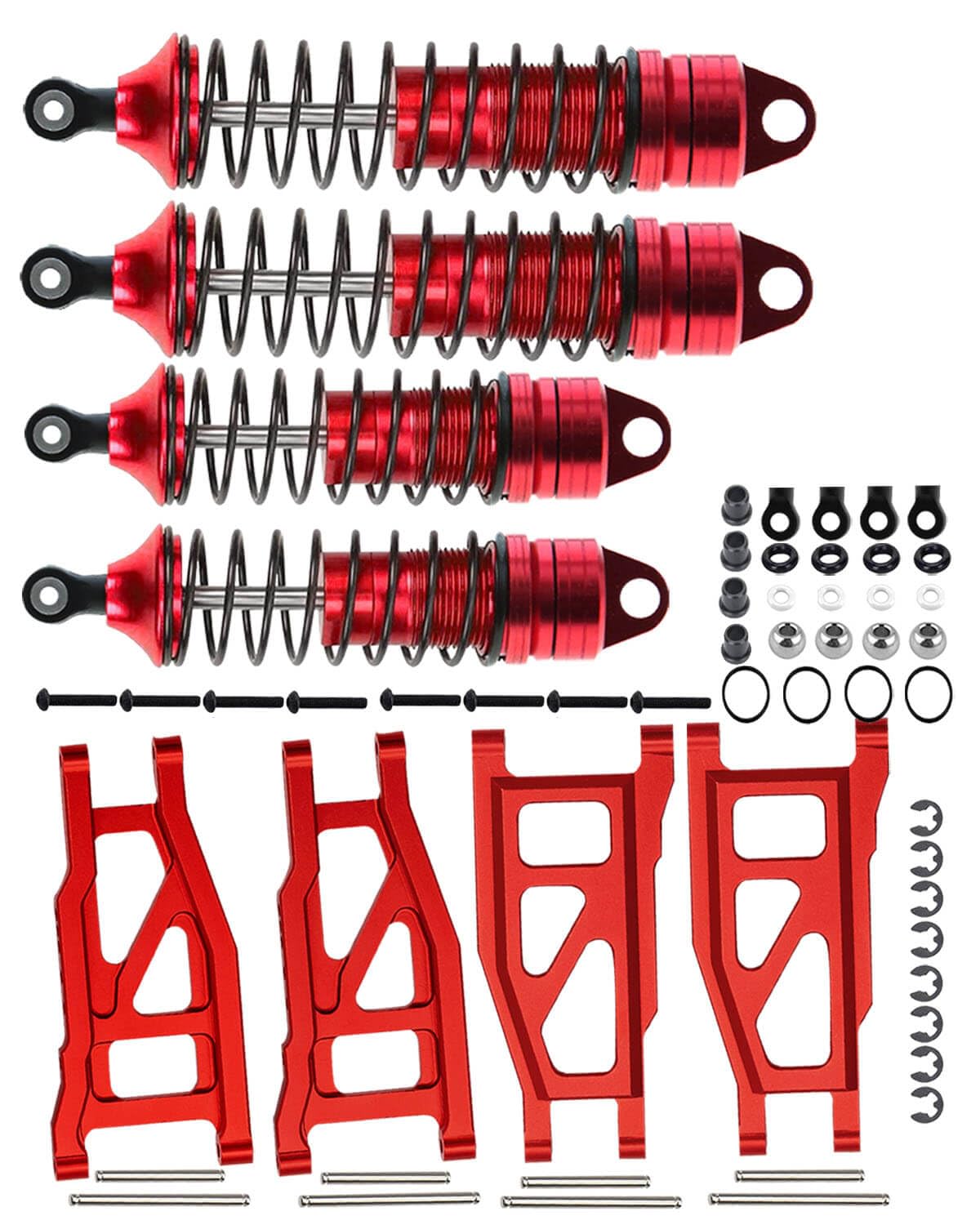 RCMYou RC Shocks & Front Rear Suspension Arm Upgrades Part for 1/10 Slash 4x4 VXL,Rustler 4X4 VXL,Stampede 4X4 VXL,Hoss 4X4 VXL,