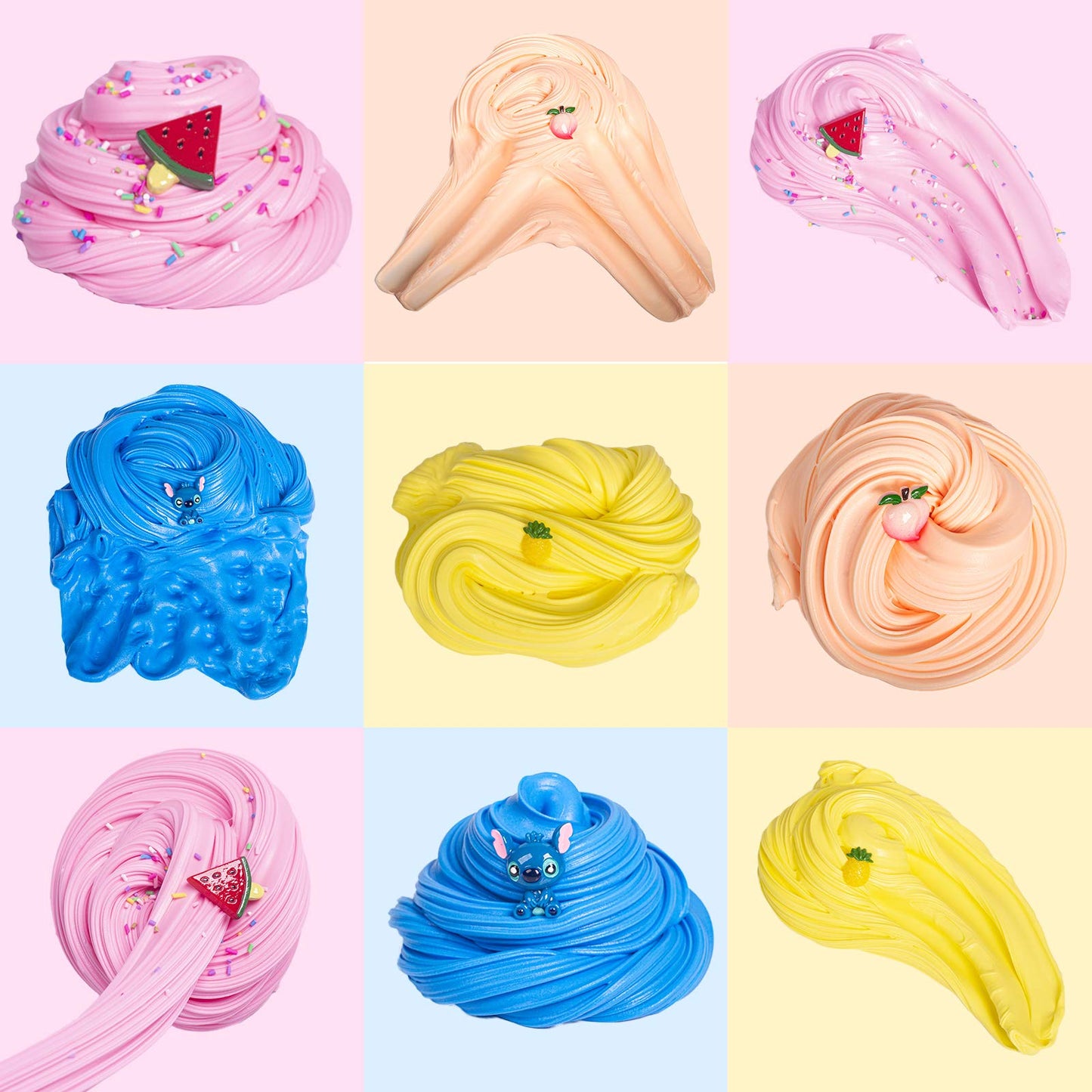 Wuhuaniu Slime Kit With 6 Pack Scented Slime,Watermelon /Unicorn /Blue/Peach Slime,Super Soft And Non-Sticky,Surprise Slime Toys