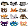 FLOWERBB 12pc Forest-Friends Animals Felt Face Costume Woodland Creatures Animal Cosplay Camp Themed Party Favors Supplies for K