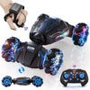 Uregoio Remote Control Car, 2.4GHz 4WD Gesture Sensing RC Stunt Car, Drift Hand Controlled Twist Cars with Light & Music, Cool B