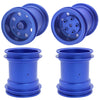 Hobohy Cw-01 Aluminum Wheels Hub Rims For Tamiya Cw01 Chassis Lunch Box Midnight Pumpkin Rc Car Upgrade Parts (Blue)