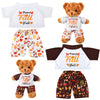 Civaner 2 Sets Fall Bear Clothes Outfit, Fit Most 12-16 Inch Bears Stuffed Animal Pajamas Plushie Clothes for Stuffed Animals, B