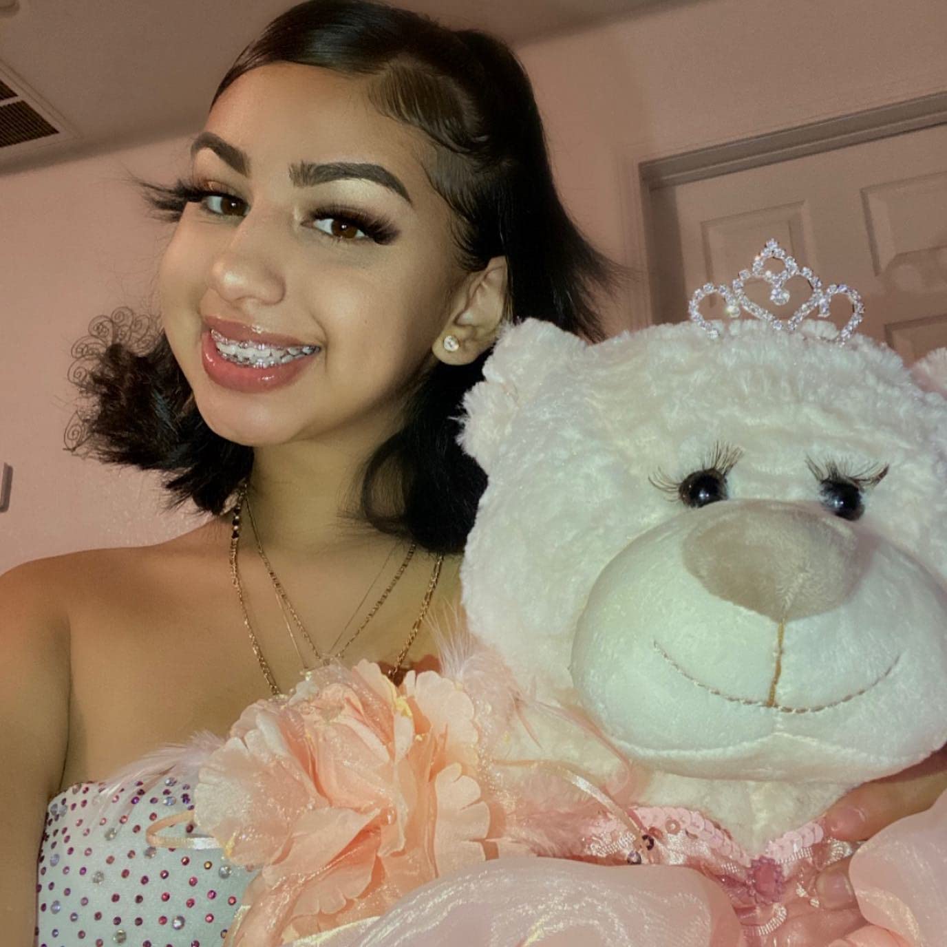 Kinnex Collections Since 1997 20'' Quince Anos Quinceanera Last Doll Teddy Bear With Dress (Centerpiece) ~ Arc16831-14R (Red)