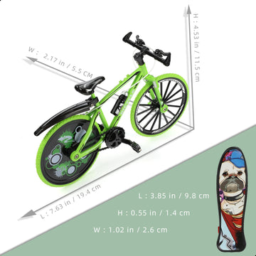Risopen 1:8 Scale Die-Cast Alloy Mini Road Bike Bicycle Model Toy Finger BMX Toy Desktop Decoration Crafts for Cycling Lovers (Green)