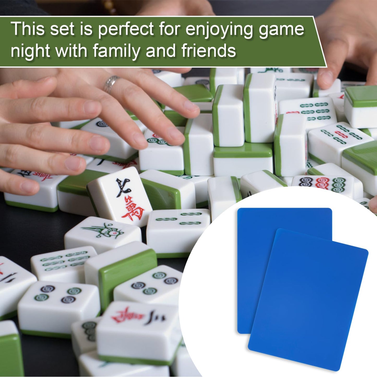 PEUTIER 4pcs Mahjong Tile Mixer Shuffler enhanced Plastic Mahjong Tile Mixer Mahjong Tile Shuffler Easy to Carry Mahjong Accessories for Mahjong Enthusiasts(Blue)