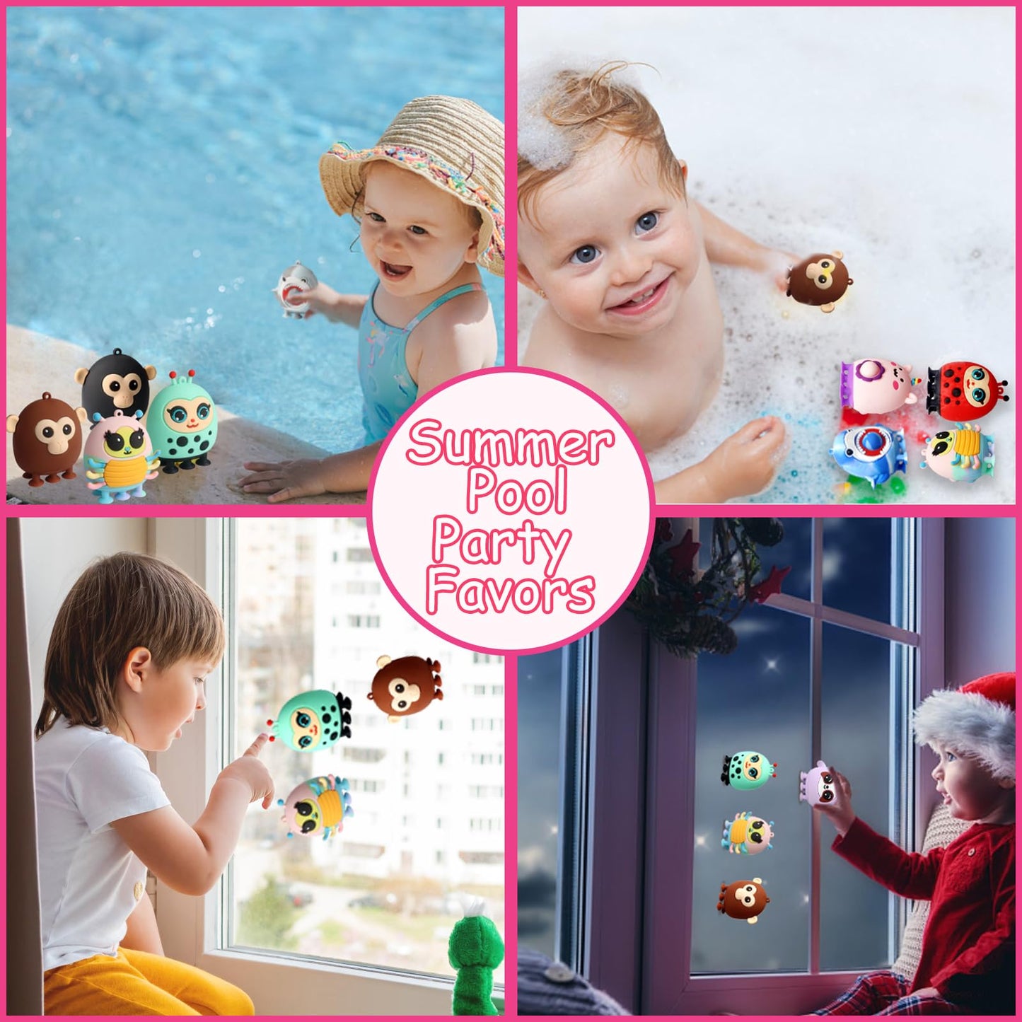 Pop Party Favors For Kids,3D Pop Animals Its Fidget Toys,Silicone Animal Suction Toys,Birthday Gifts For Boys & Girls,Goodie Bag