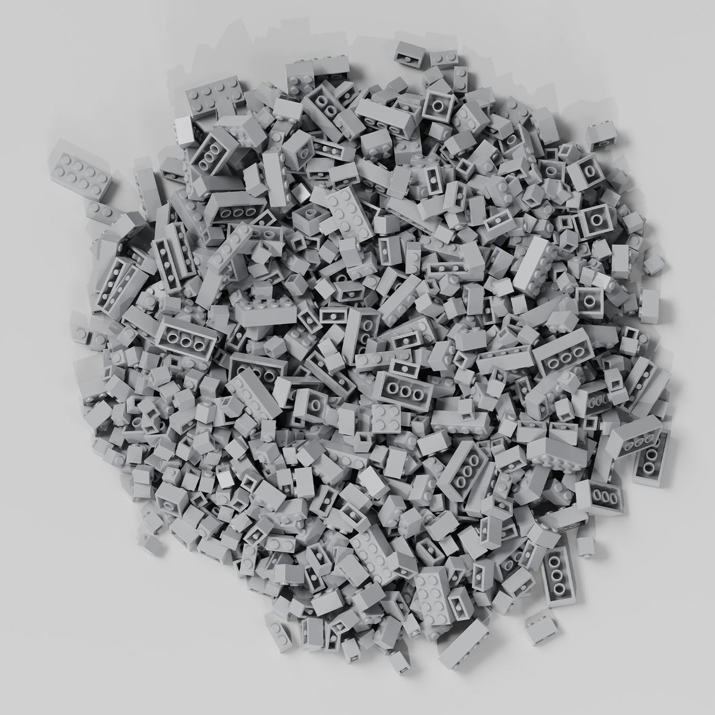 Webrick 300 Pcs Classic Building Bricks, Light Gray Bulk Bricks,Compatible With Major Brands Parts And Pieces, Creative Building