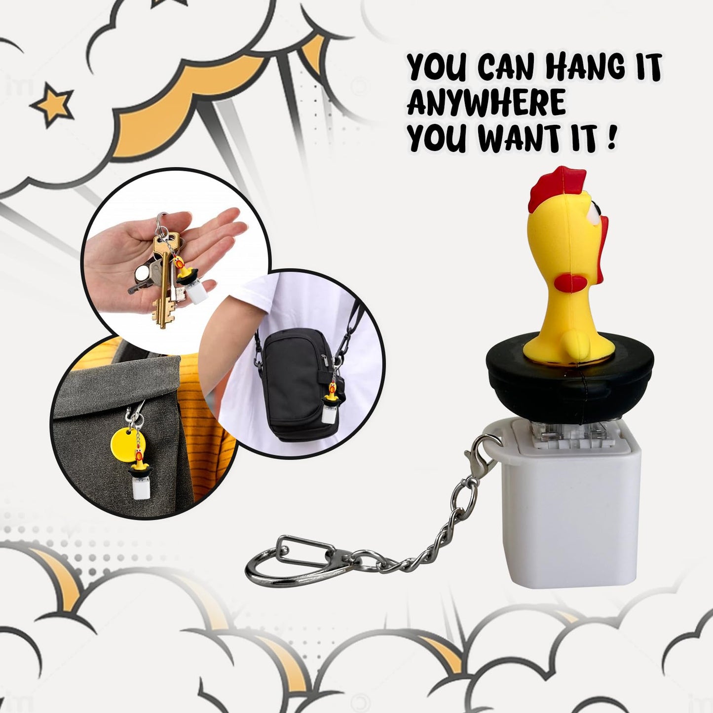 Keyboard Fidget Toy For Adults (Screaming Chicken)