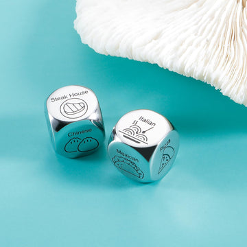 2 PCS Food Decision Dice Easter Basket Stuffers Anniversary Date Night Gifts for Men Valentines Day Gifts for Him Her for Husban