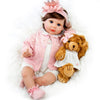 Milidool 22" Reborn Baby Doll - Realistic Sandy Vinyl Doll with Feeding Accessories, Perfect Gift for Kids 3+