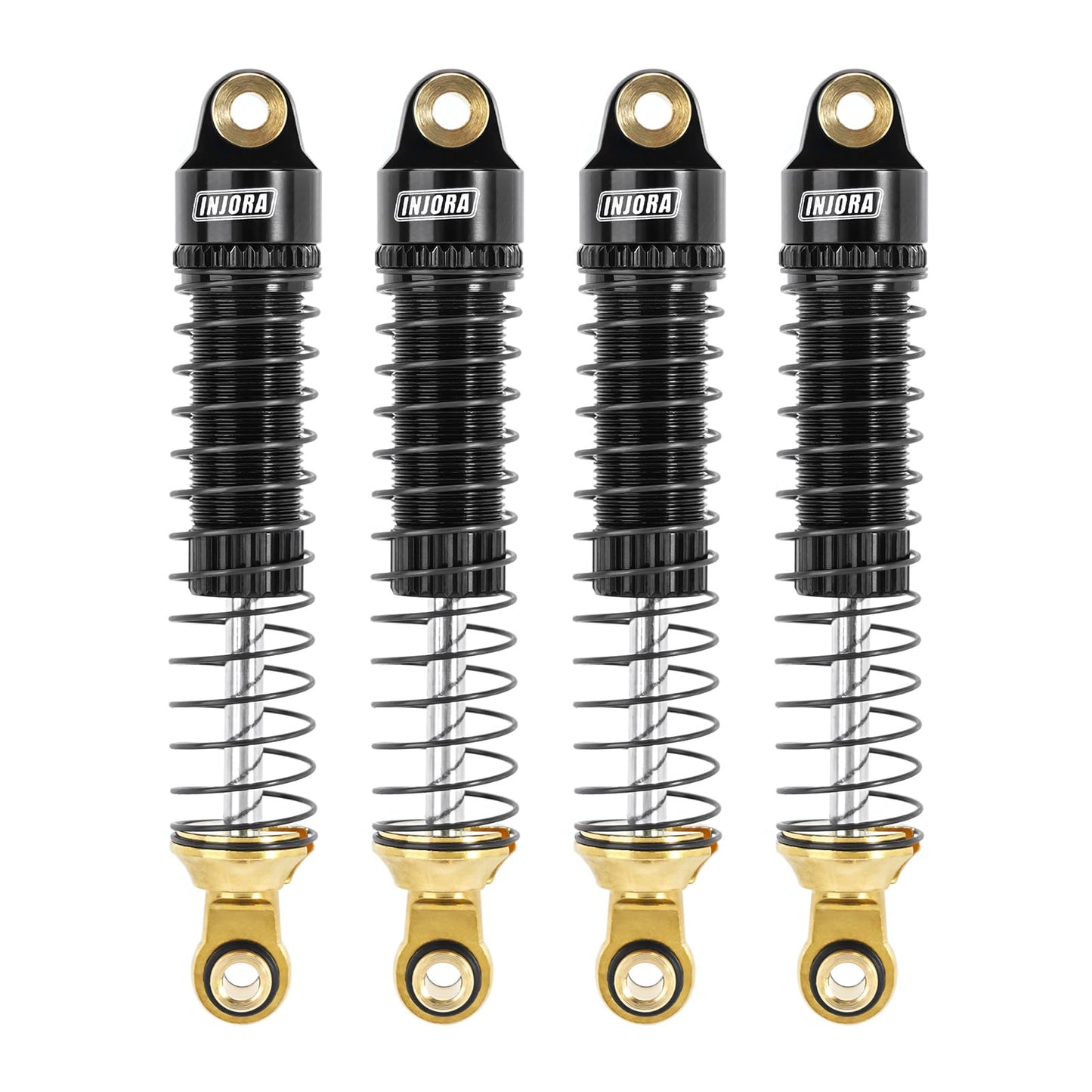INJORA 59mm Shocks Long Threaded-Brass & Aluminium Shock Absorber Oil Damper for TRX4M TRX4MT 1/18 RC Crawler Upgrade
