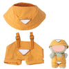 17cm Clothes Set(NO Doll) Cute Hat & Unique Pocket Design Overalls Dress-up Set Handmade Clothing Designed for 17cm Doll(Overalls (Yellow))