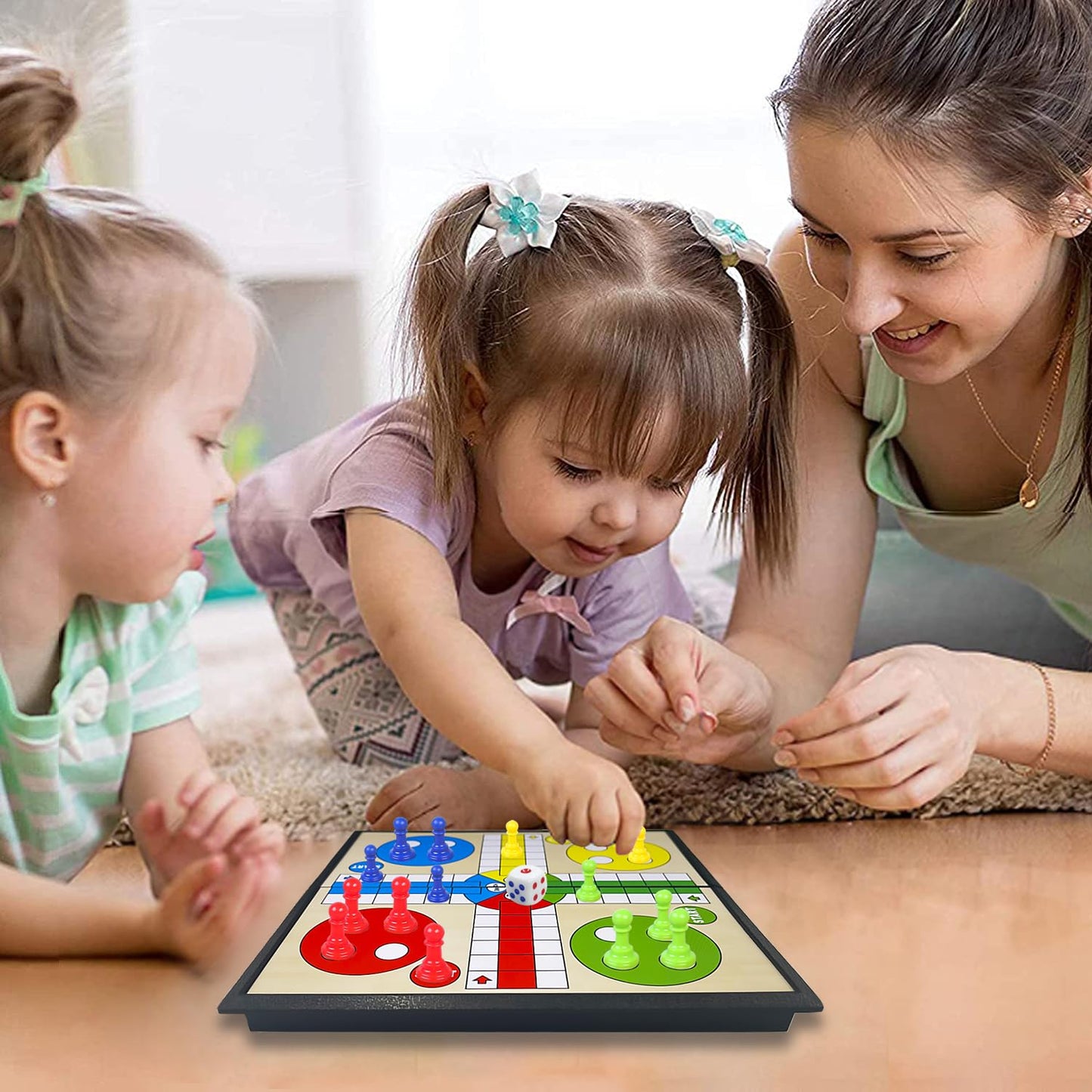 Kidami Magnetic Ludo Travel Board Game Set, Folding Design And Light-Weight, Gift For Kids And Adults (8 Inches)
