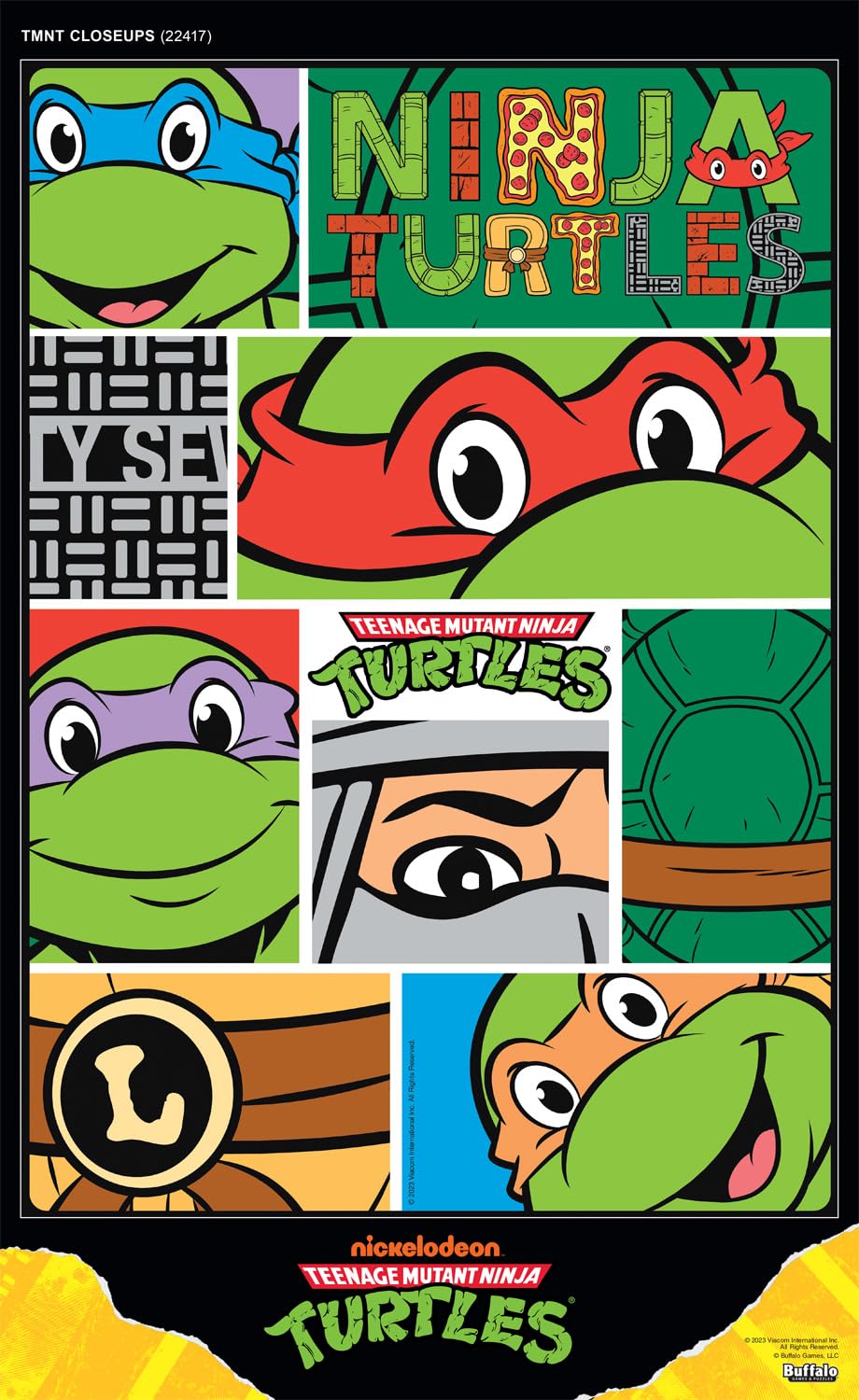 Buffalo Games - Viacom - Tmnt Closeups - 300 Piece Jigsaw Puzzle For Adults -Challenging Puzzle Perfect For Game Nights - Finished Size Is 21.25 X 15.00