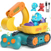 Lehoo Castle Remote Control Car for Toddlers, Rechargeable Construction Toys, RC Excavator Toys for Boys 3-5 Year Old, Toys for