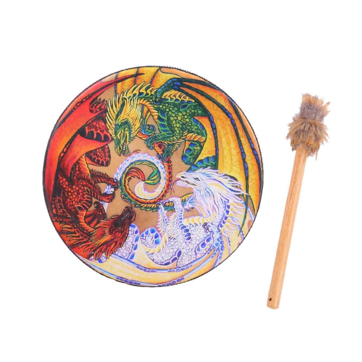 MerishoppShaman Drum Dcoration For Ceremony Festival Prop Instrumental Shamanic Drum 3 Dragon|Musical Instruments & Gear|Percuss