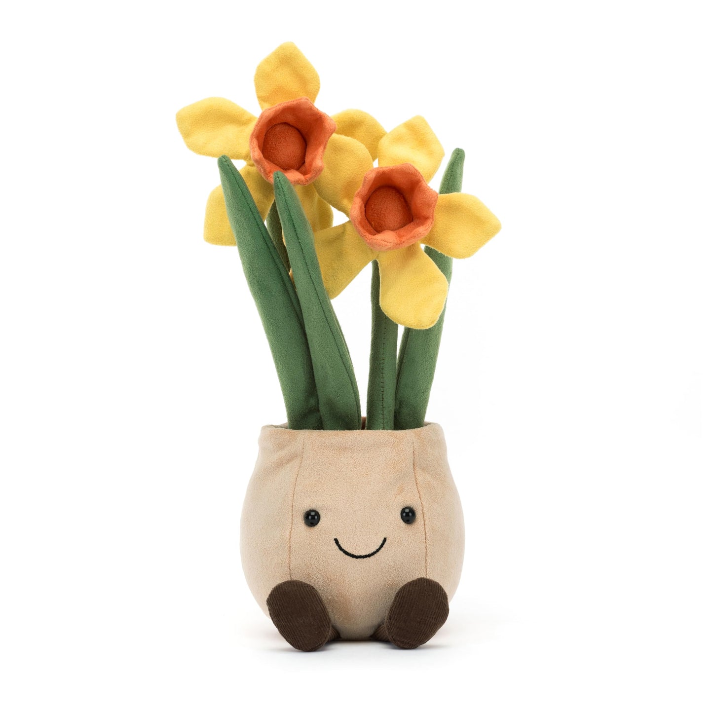 Jellycat Amuseables Daffodil Pot Stuffed Toy, 12 Inches | Plant And Flower Plush | Fun D Cor And Gift