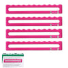BOXOB 4pcs Mah Jongg Line Finder Bright Mahjong Card Line Guide & Reader Acrylic Mahjong Gifts Accessories for Players (Rose Pink)