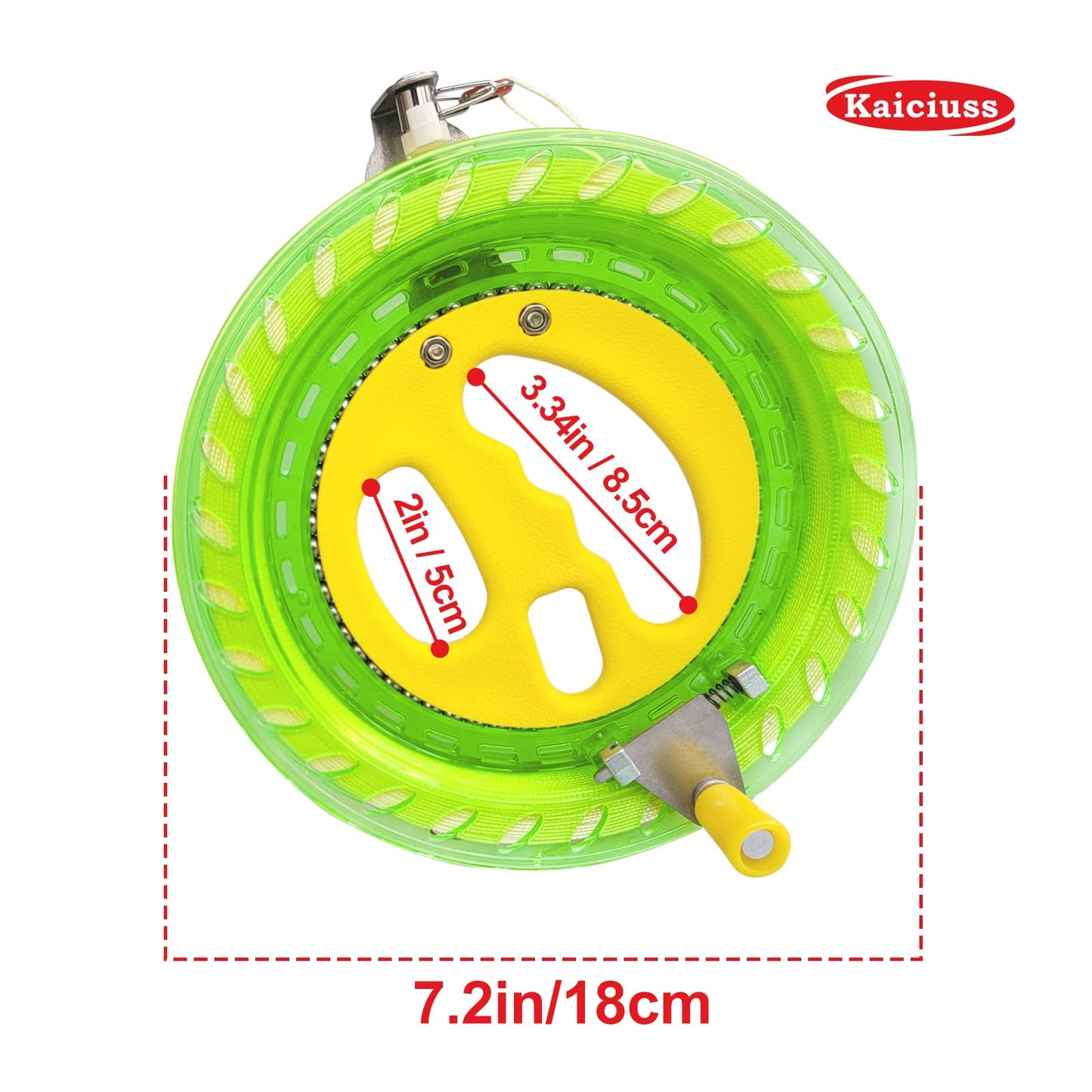 Kaiciuss 7.2 Inch Kite Reel Winder With Line, Kite String Reel For Kids & Adults, Easy To Use Kite String And Spool, It Comes With Durable Kite Thread And Connector (Green)