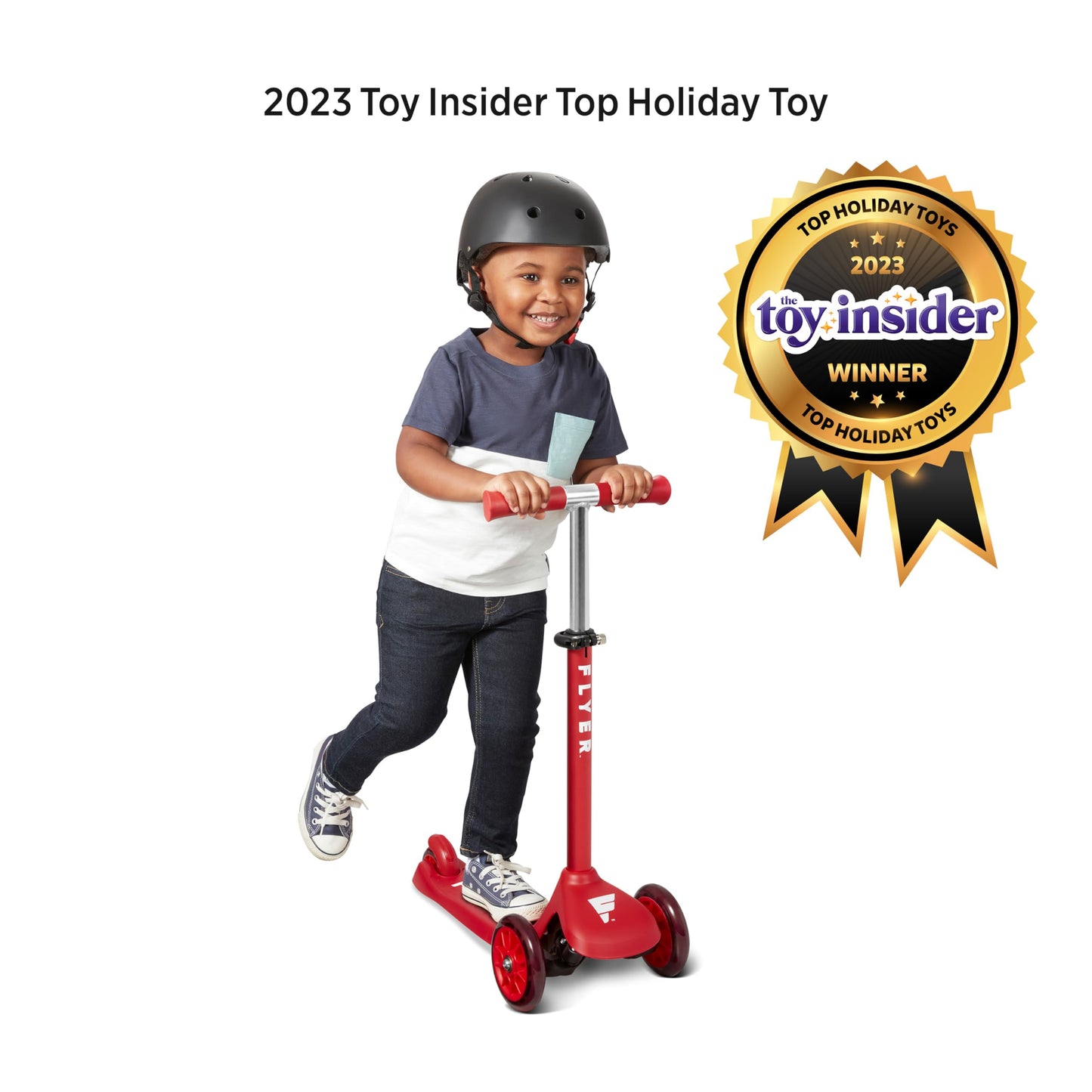 Flyer Glider Jr., Radio Flyer Lean To Steer Toddler Scooter, Red, For Kids Ages 2-5 Years