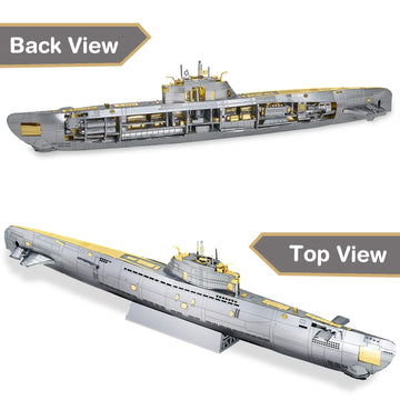 Piececool 3D Metal Puzzles For Adults, Military Submarine Metal Model Building Kits For Stress Relax, Great Christmas Birthday Gifts
